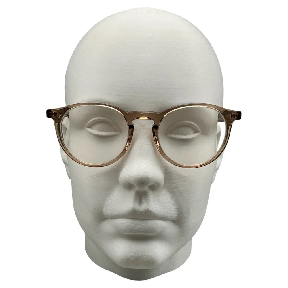 Calvin Klein CK25518 209 Brown Round Eyeglasses 50-20-145 With Case